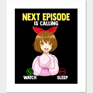 Anime Girl Next Episode Is Calling Sleep Can Wait Posters and Art